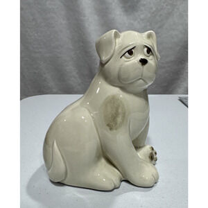 Vintage 1979 Fitz And Floyd (1) Bookend "Little Mutt" Sad Dog Figurine *Flaws